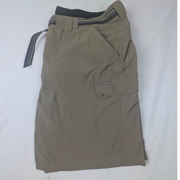 Exofficio Other - ExOfficio Mens 40 Olive Green Nylon Cargo Hiking Shorts Web Belt Quick Dry